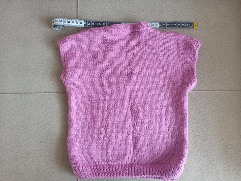 Kız Çocuk Pembe V Yakalı Triko Süveter - Görsel 2