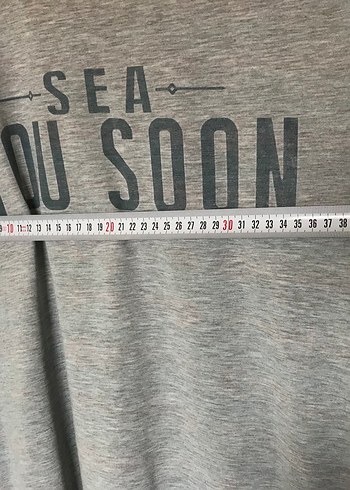 Gri Baskılı Keten Hamile Tişörtü - Görsel 2