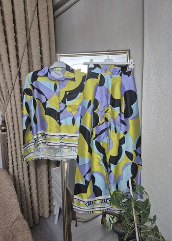 Renkli Mini Batik Desenli Kadın Gömlek - Görsel 3