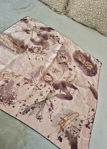 Bej Baskılı Bohem Kadın eşap - Görsel 9