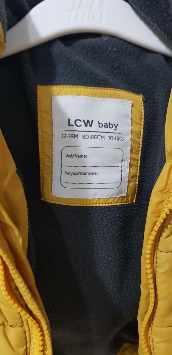 Kapüşonlu Sarı Fermuarlı Erkek Çocuk Mont - Görsel 2