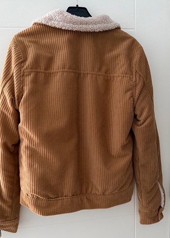 Düğmeli Kadın İçi Polarlı Süet Ceket - Görsel 4