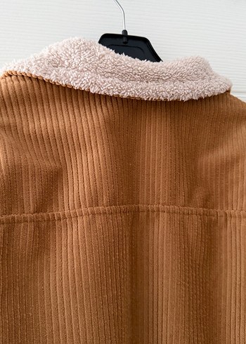 Düğmeli Kadın İçi Polarlı Süet Ceket - Görsel 5