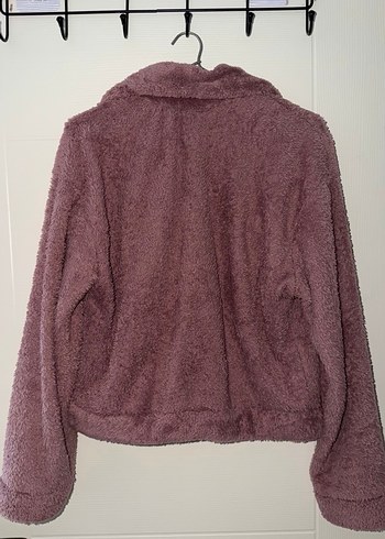 Lila Düğmeli Kadın Midi Mont - Görsel 2