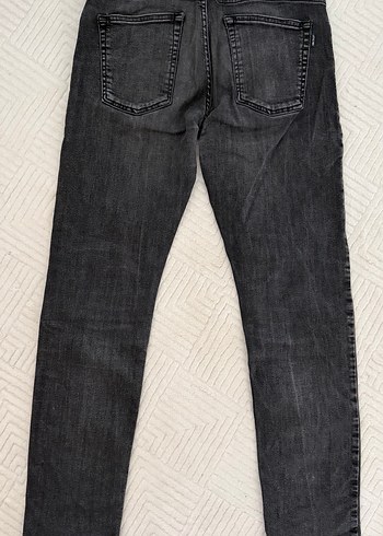 Gri Erkek Denim Pantolon Düğmeli Regular Fit - Görsel 4