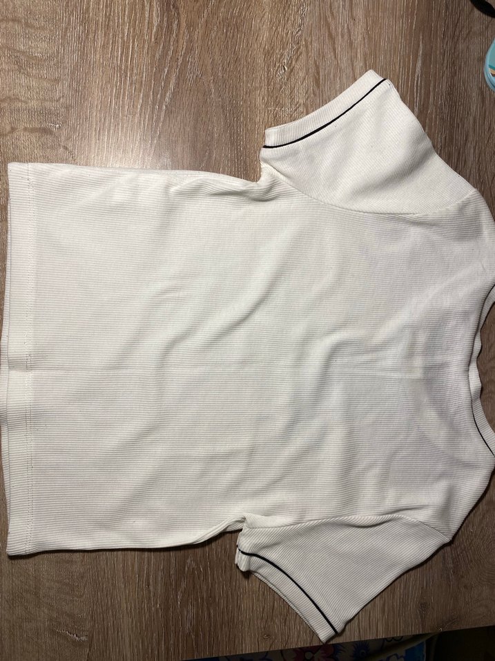 Beyaz Baskılı Kısa Kollu Tişört - Görsel 2