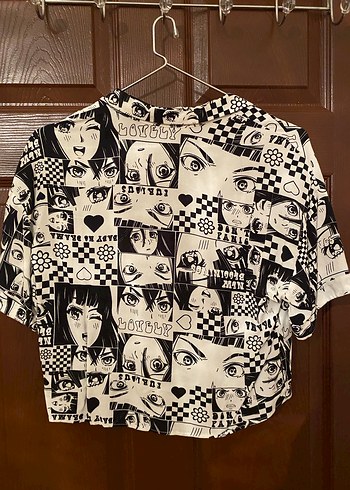 Anime Baskılı Oversize Gömlek - Görsel 2