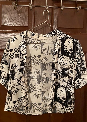 Anime Baskılı Oversize Gömlek - Görsel 3