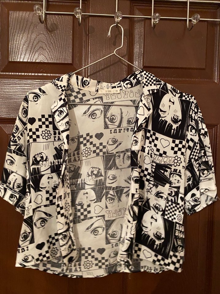 Anime Baskılı Oversize Gömlek - Görsel 3