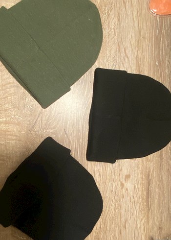 Kadın Örgü Street Wear Bere - Yeşil & Siyah - Görsel 2