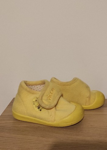 Vicci Sarı Sıcak Terlik Velcro Bantlı - Görsel 2