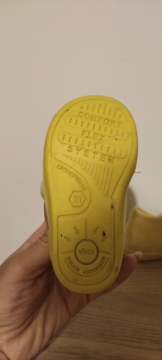 Vicci Sarı Sıcak Terlik Velcro Bantlı - Görsel 3