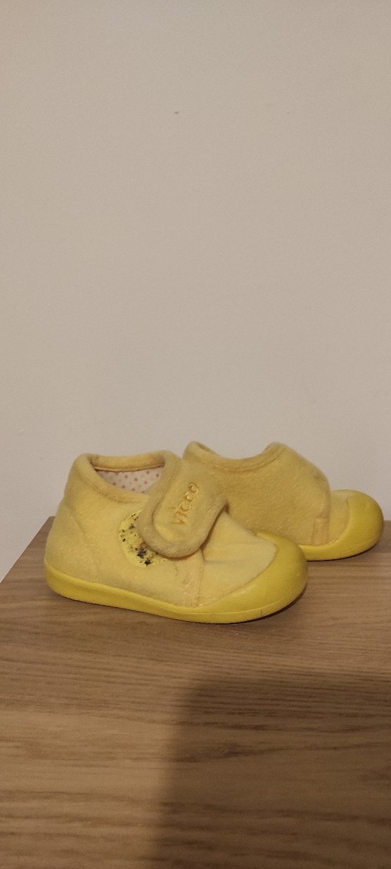 Vicci Sarı Sıcak Terlik Velcro Bantlı - Görsel 2