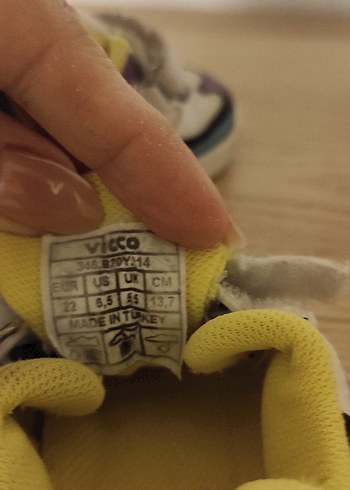 Vicco 22 numara Renkli Bağcıksız Spor Ayakkabı - Görsel 4