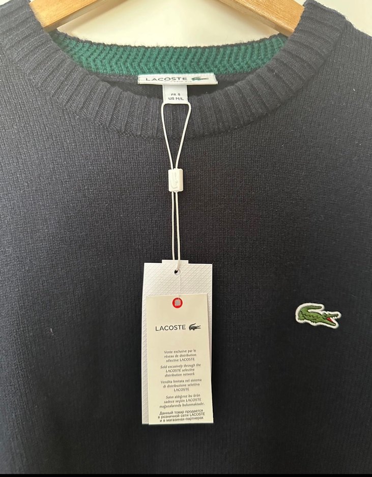 Yeni, etiketli Lacoste Lacivert Kazak Erkek - Görsel 5