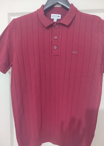 Bordo Düğmeli Erkek Polo Yaka Tişört - Görsel 2