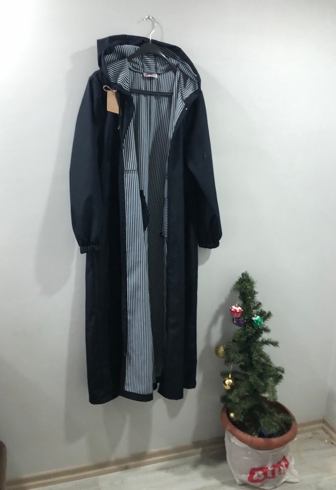 Kadın Siyah Uzun Minimalist kap - Görsel 2