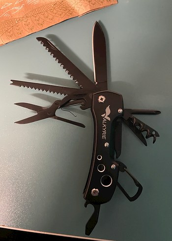 Siyah Çok Fonksiyonlu Katlanabilir Çakı - Görsel 4