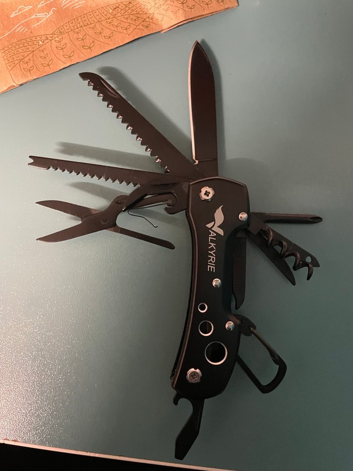 Siyah Çok Fonksiyonlu Katlanabilir Çakı - Görsel 4