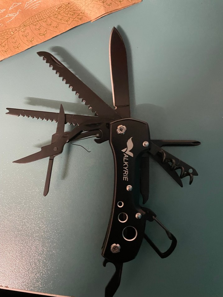 Siyah Çok Fonksiyonlu Katlanabilir Çakı - Görsel 5