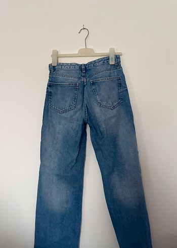 Gevşek Kesim Midi Mavi Kot Pantolon - Görsel 3