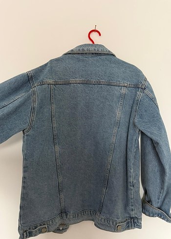 Düğmeli Mavi Kadın Denim Ceket - Görsel 3