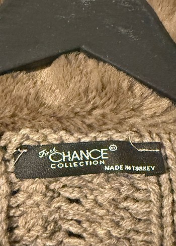 Boynu kürk hırka - Görsel 4