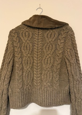 Boynu kürk hırka - Görsel 2