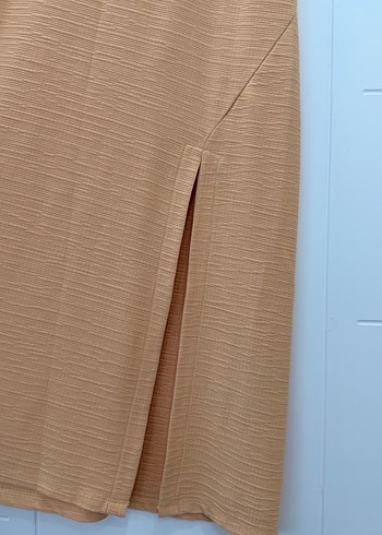 Bej Uzun Pilili Kadın Etek - Görsel 2