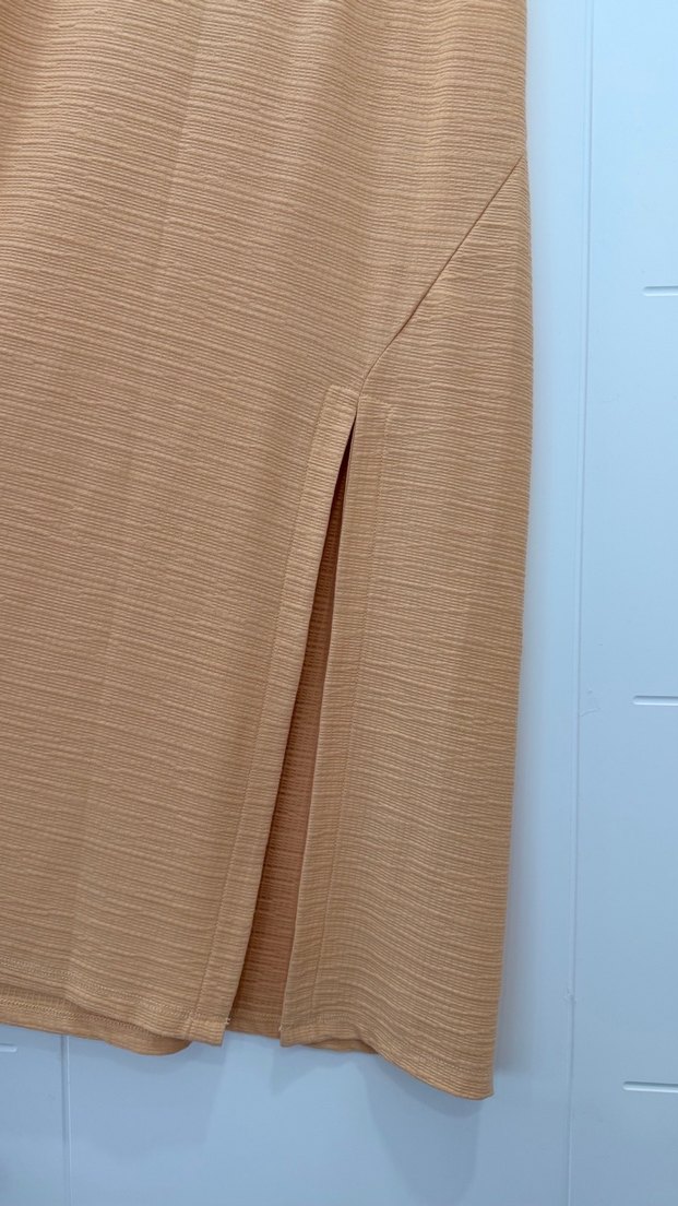 Bej Uzun Pilili Kadın Etek - Görsel 2