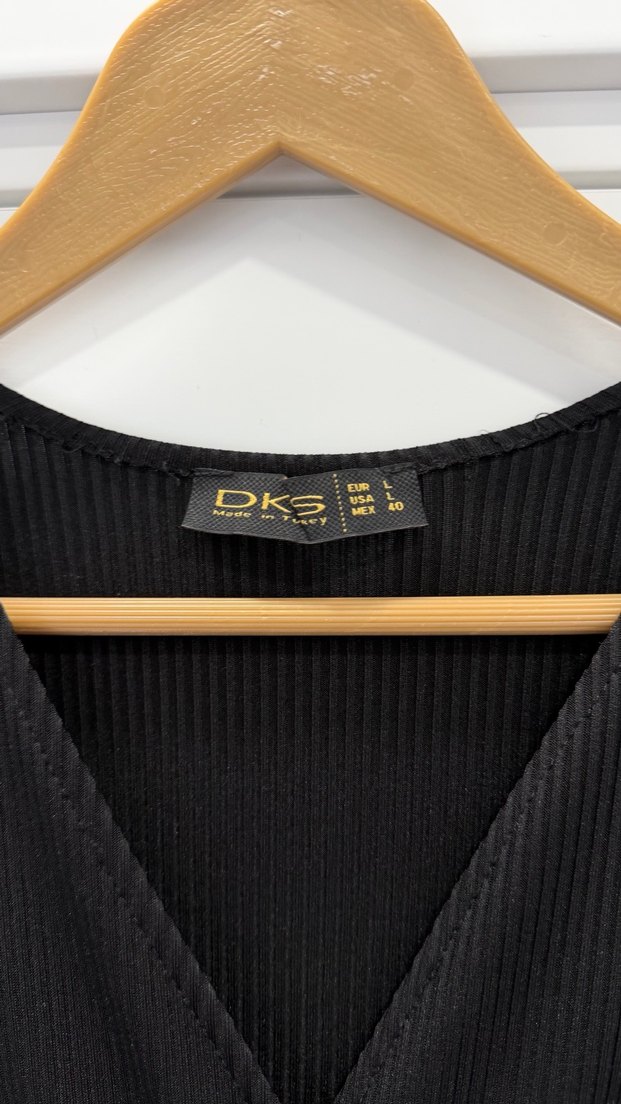 Siyah Kemerli Kadın Uzun Tulum - Görsel 4