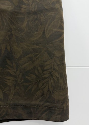 Kahverengi Süet Mini Etek - Görsel 2