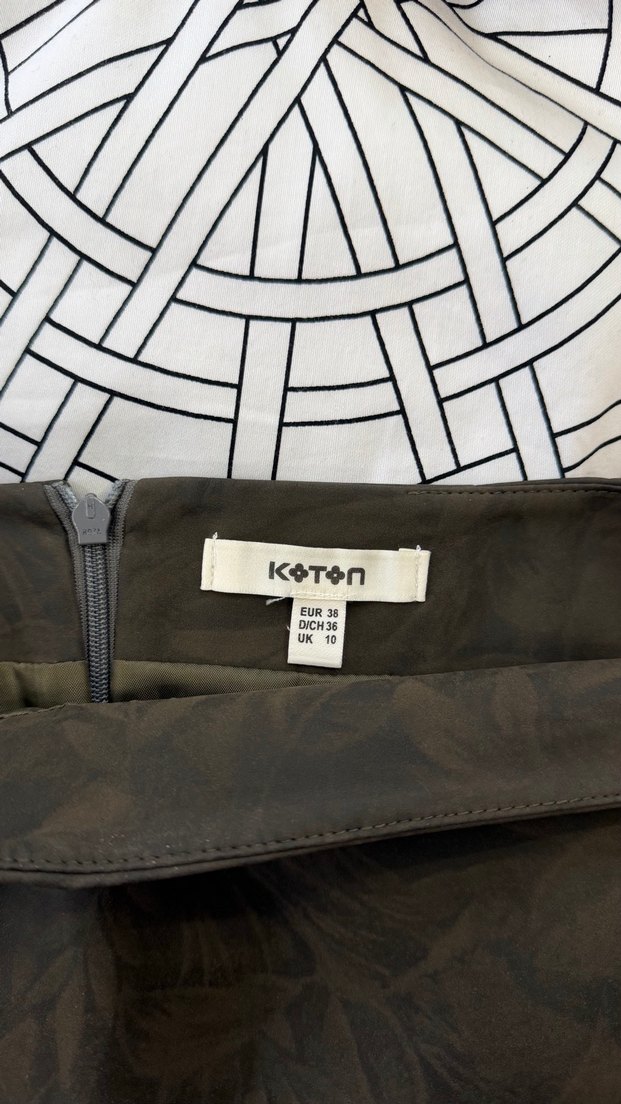 Kahverengi Süet Mini Etek - Görsel 5