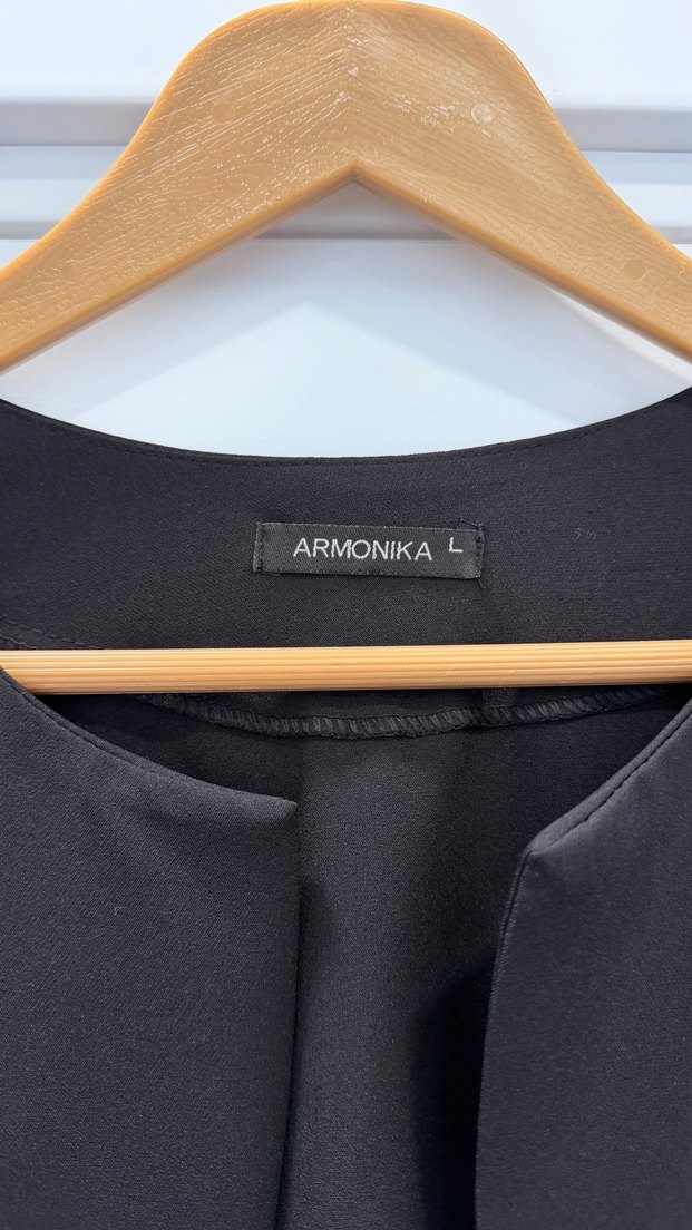 Siyah Süet Midi Kadın Kaban - Görsel 3