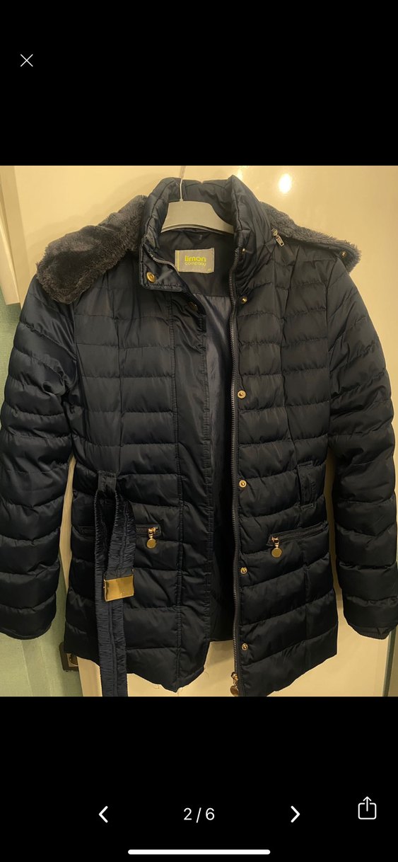 Lacivert Kadın Kışlık Kürklü Mont - Görsel 4