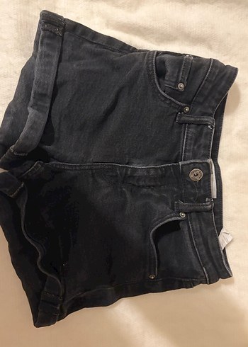 Siyah Mini Denim(Kot) Şort - Görsel 2