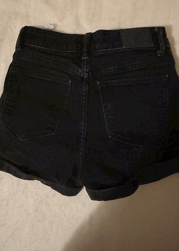 Siyah Mini Denim(Kot) Şort - Görsel 3