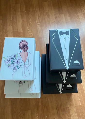Düğün Temalı Hediye Kutuları Seti sadece damat