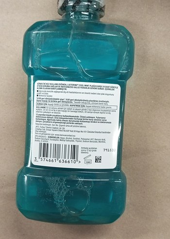 Listerine Cool Mint Ağız Bakım Suyu 250ml - Görsel 2