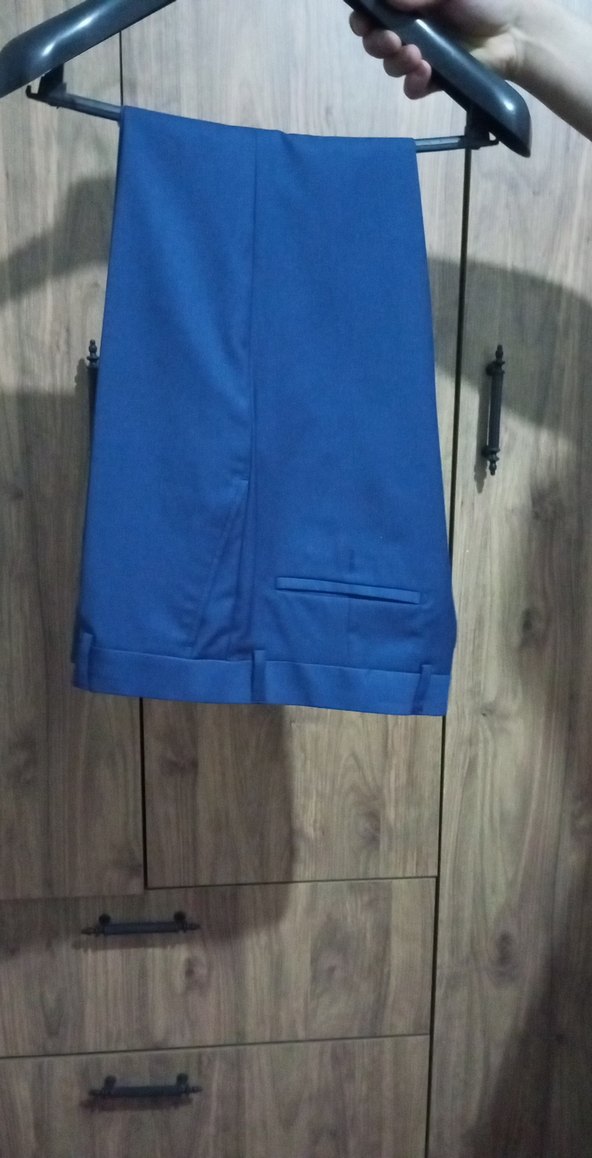 Erkek Koyu Mavi Düğmeli Takım Elbise - Görsel 4