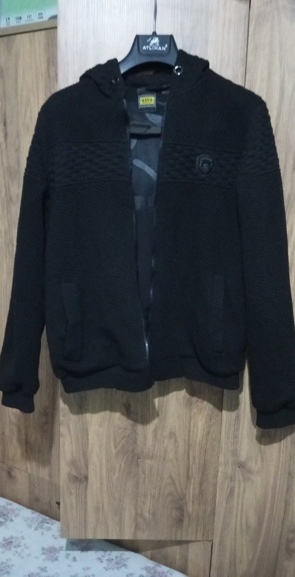 Siyah Erkek polar+ceket - Görsel 2