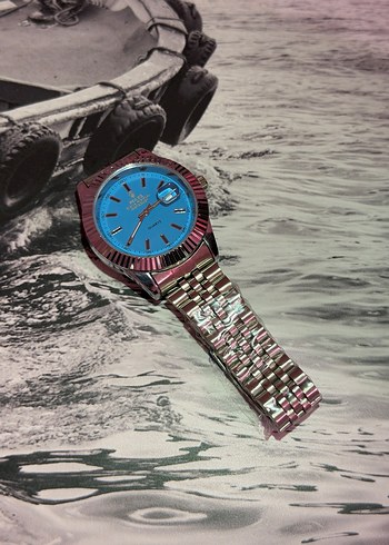 Mavi Kadranlı Erkek Klasik Saat - Görsel 2