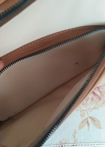 Bej Deri Kadın Omuz Çantası - Görsel 3