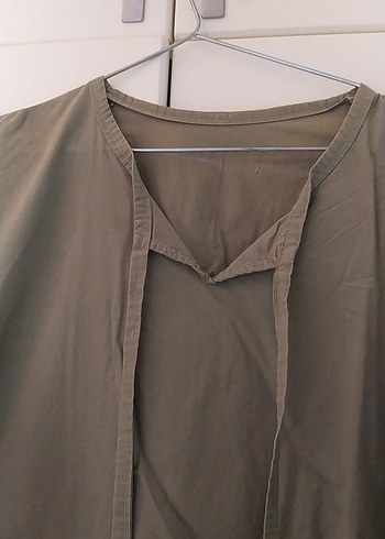 yeşil poplin özel dikim bluz - Görsel 2