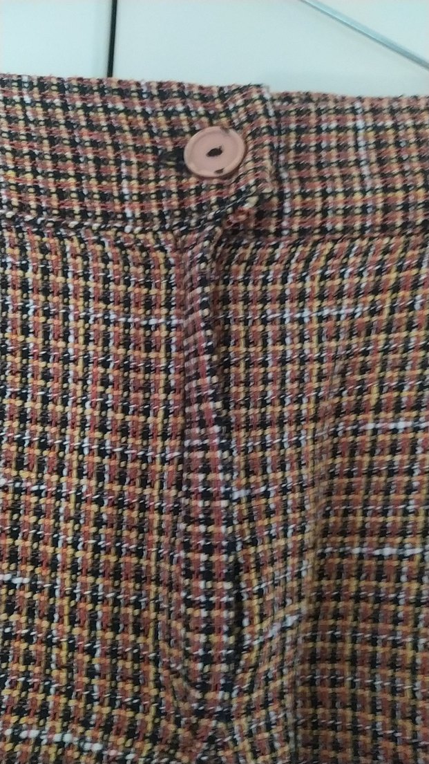 Düğmeli Kahverengi Kadın Kumaş Pantolon - Görsel 3