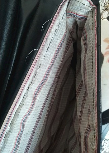 Klasik Siyah suni deri Kadın Çanta - Görsel 2