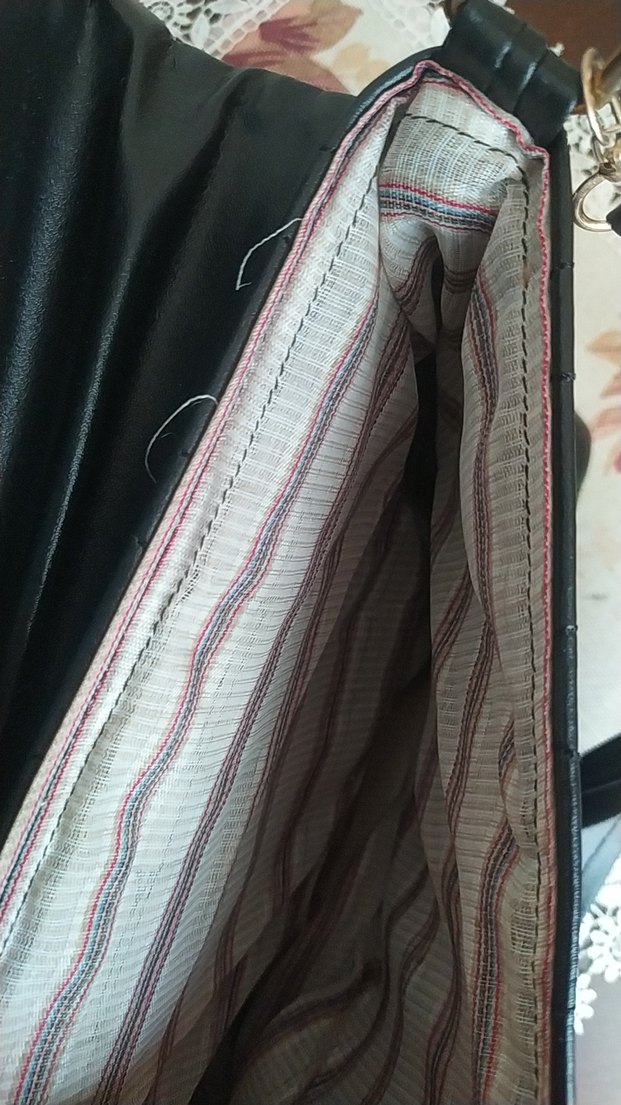 Klasik Siyah suni deri Kadın Çanta - Görsel 2