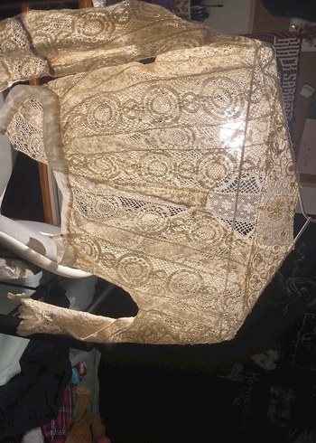 Dantel İşlemeli Bej Hamile Bluzu - Görsel 3