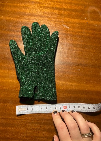 Yeşil Simli Kadın Eldivenleri - Görsel 8