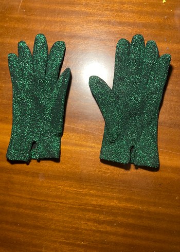 Yeşil Simli Kadın Eldivenleri - Görsel 2